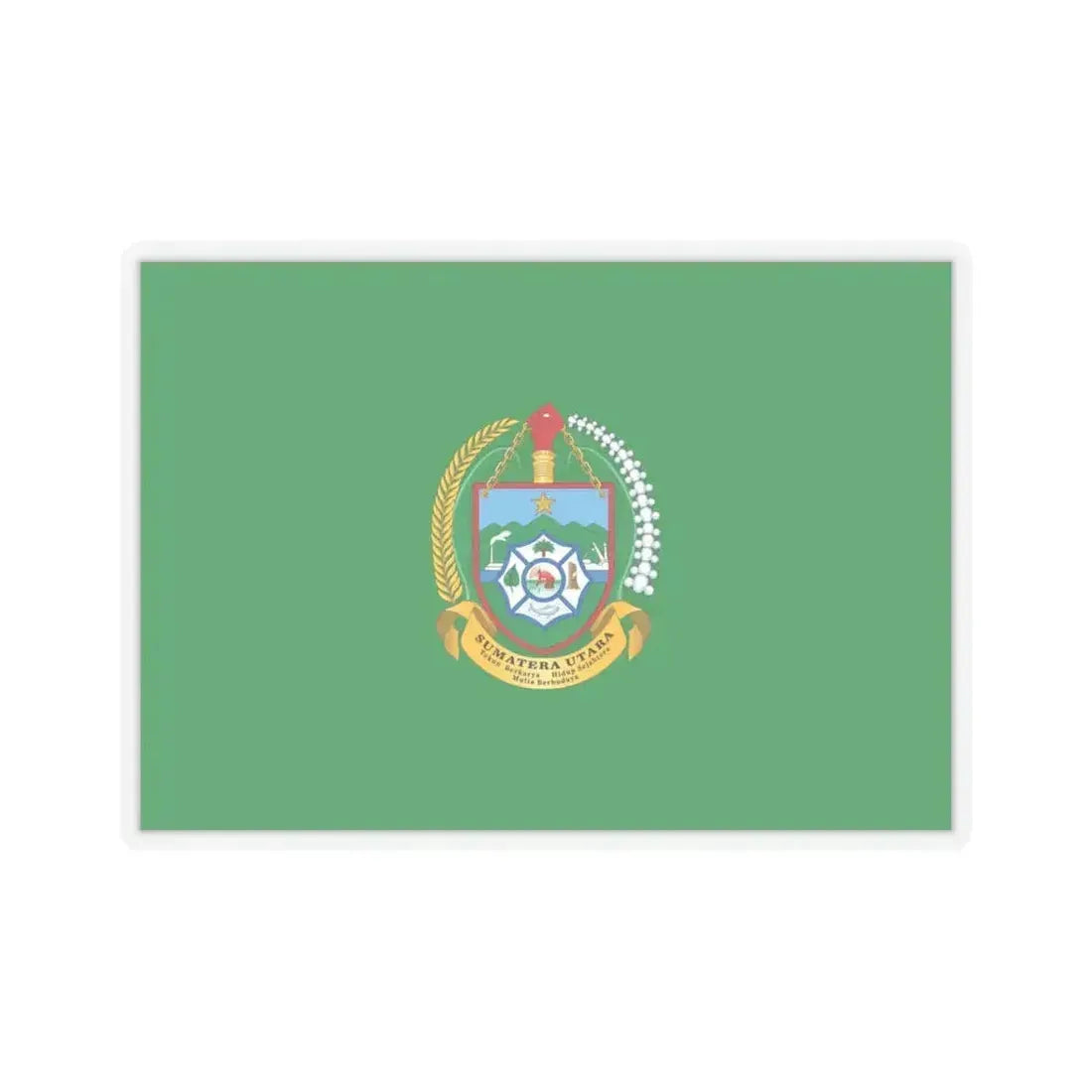 Flag of North Sumatra Indonesia - STICKER Vinyl Kiss-Cut Decal 6 Inch Transparent - The Sticker Space