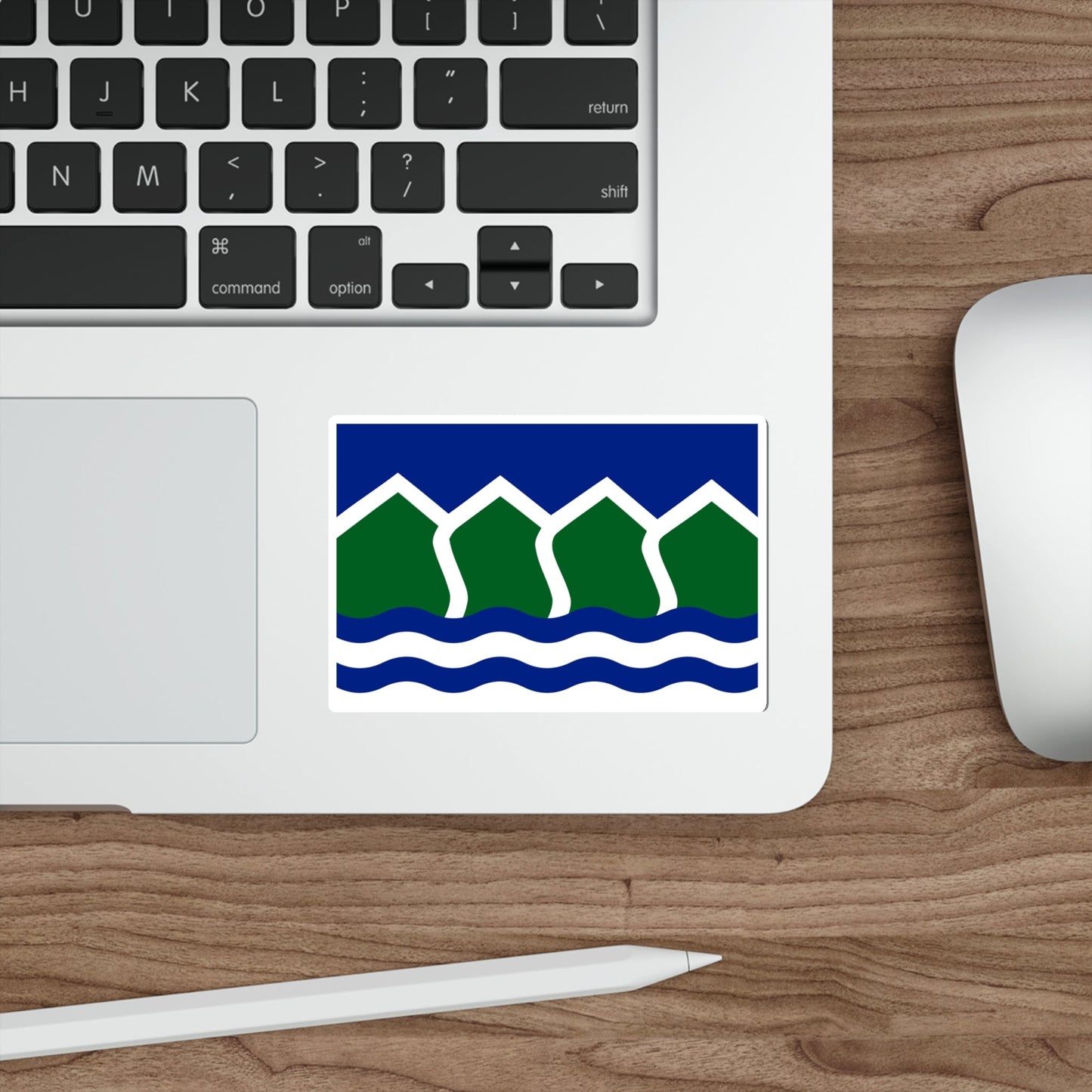 Flag of North Vancouver British Columbia district municipality Canada STICKER Vinyl Die-Cut Decal-The Sticker Space