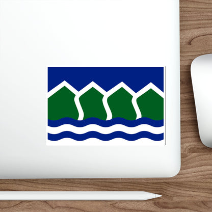 Flag of North Vancouver British Columbia district municipality Canada STICKER Vinyl Die-Cut Decal-The Sticker Space