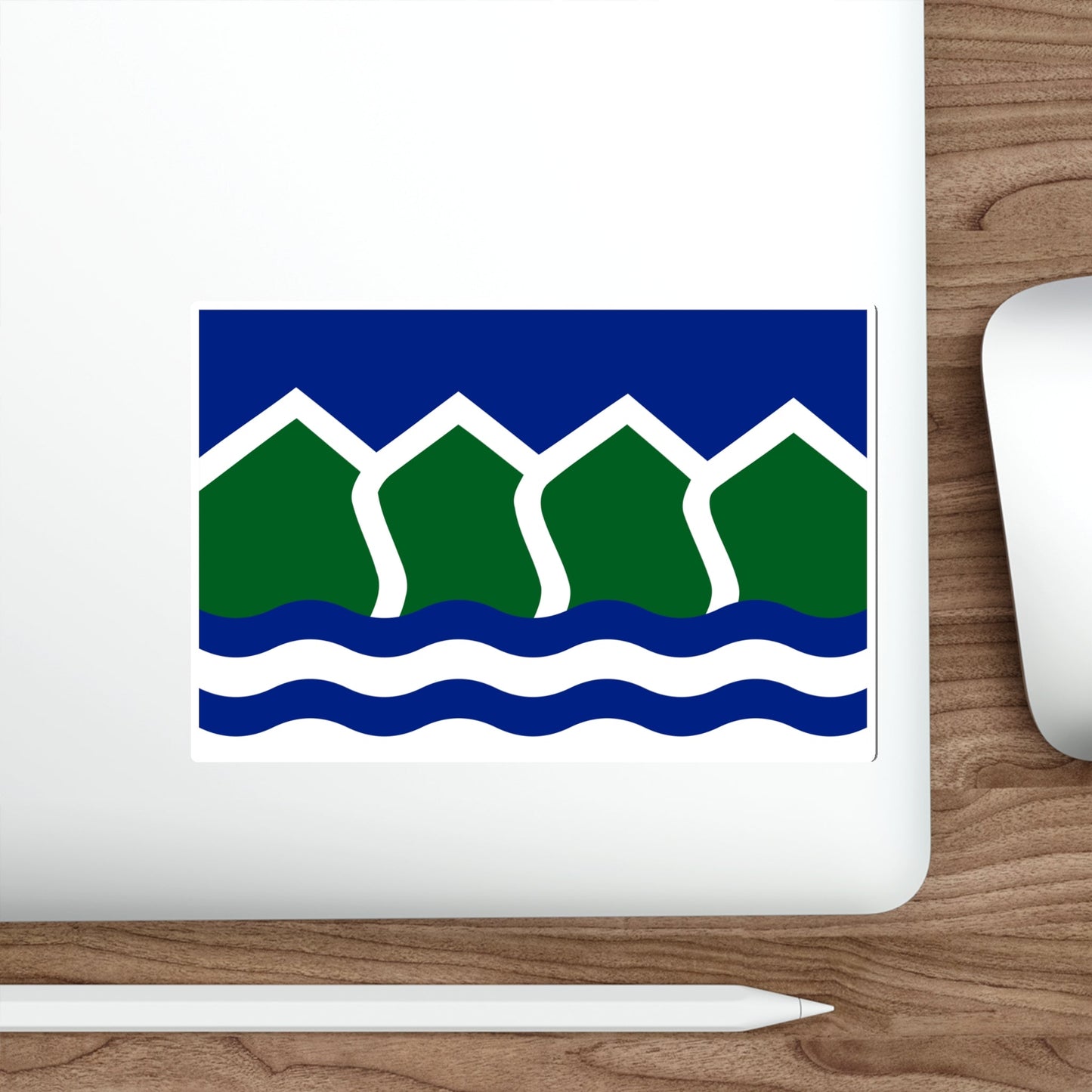 Flag of North Vancouver British Columbia district municipality Canada STICKER Vinyl Die-Cut Decal-The Sticker Space