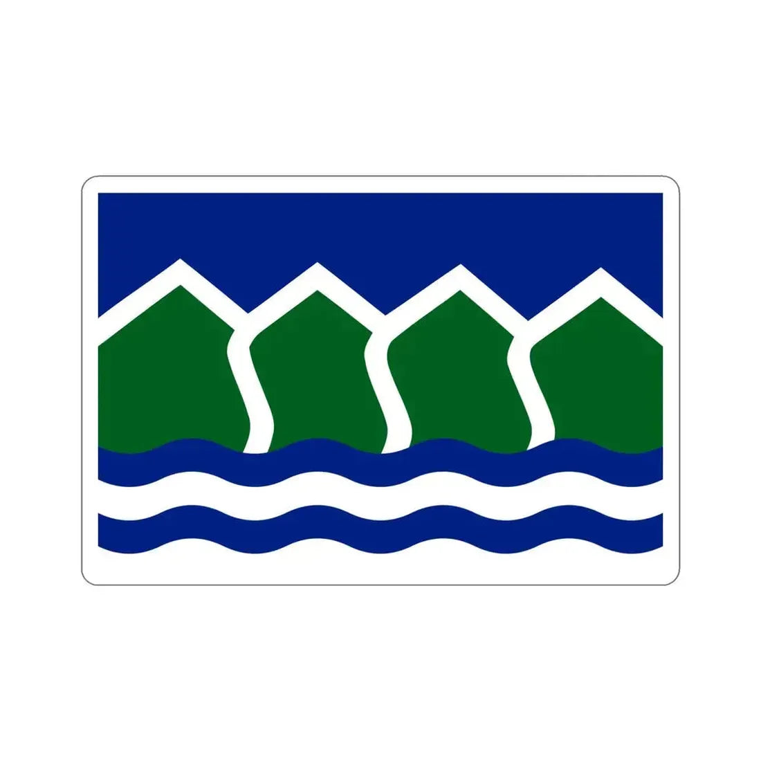 Flag of North Vancouver British Columbia district municipality Canada STICKER Vinyl Die-Cut Decal 5 Inch - The Sticker Space