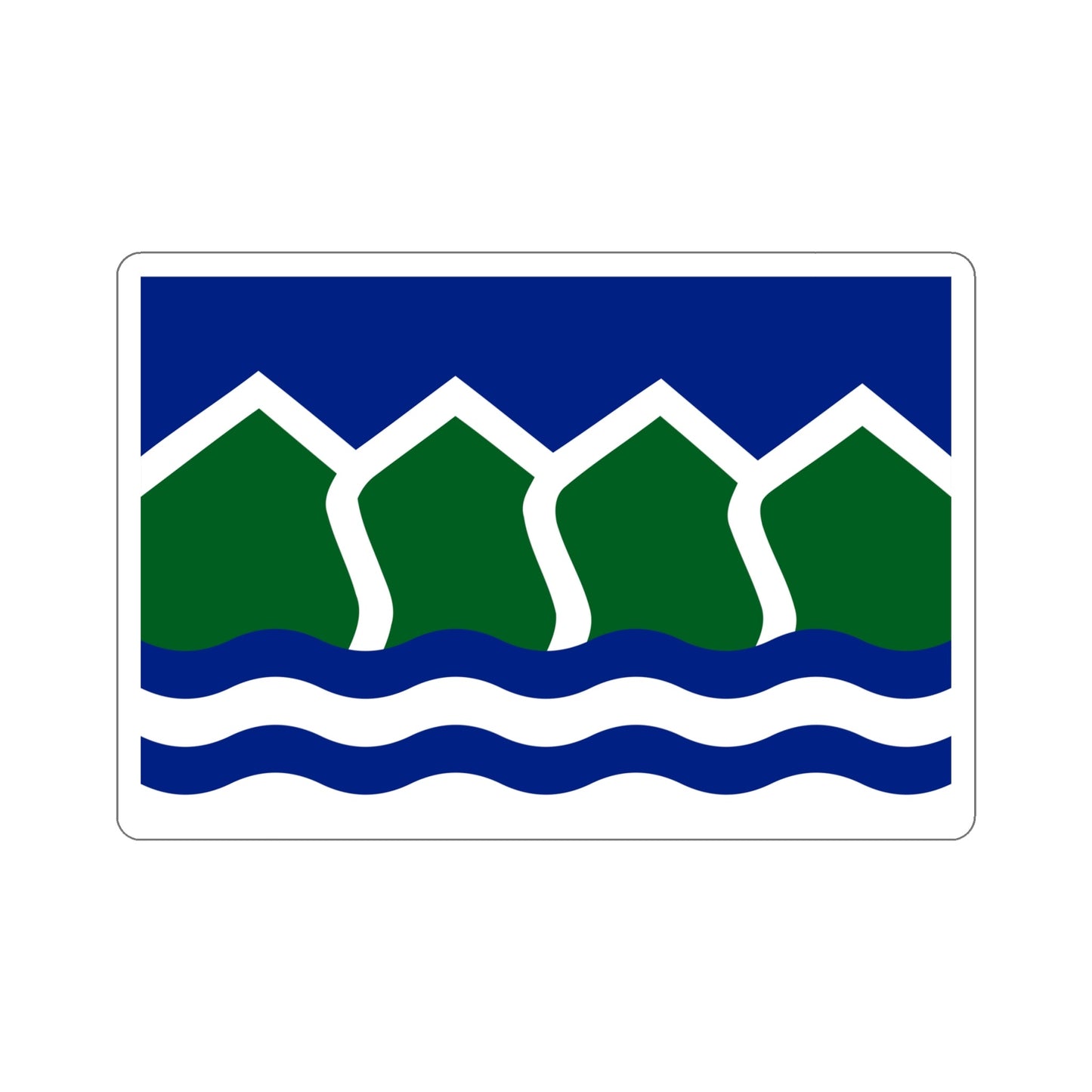 Flag of North Vancouver British Columbia district municipality Canada STICKER Vinyl Die-Cut Decal-6 Inch-The Sticker Space