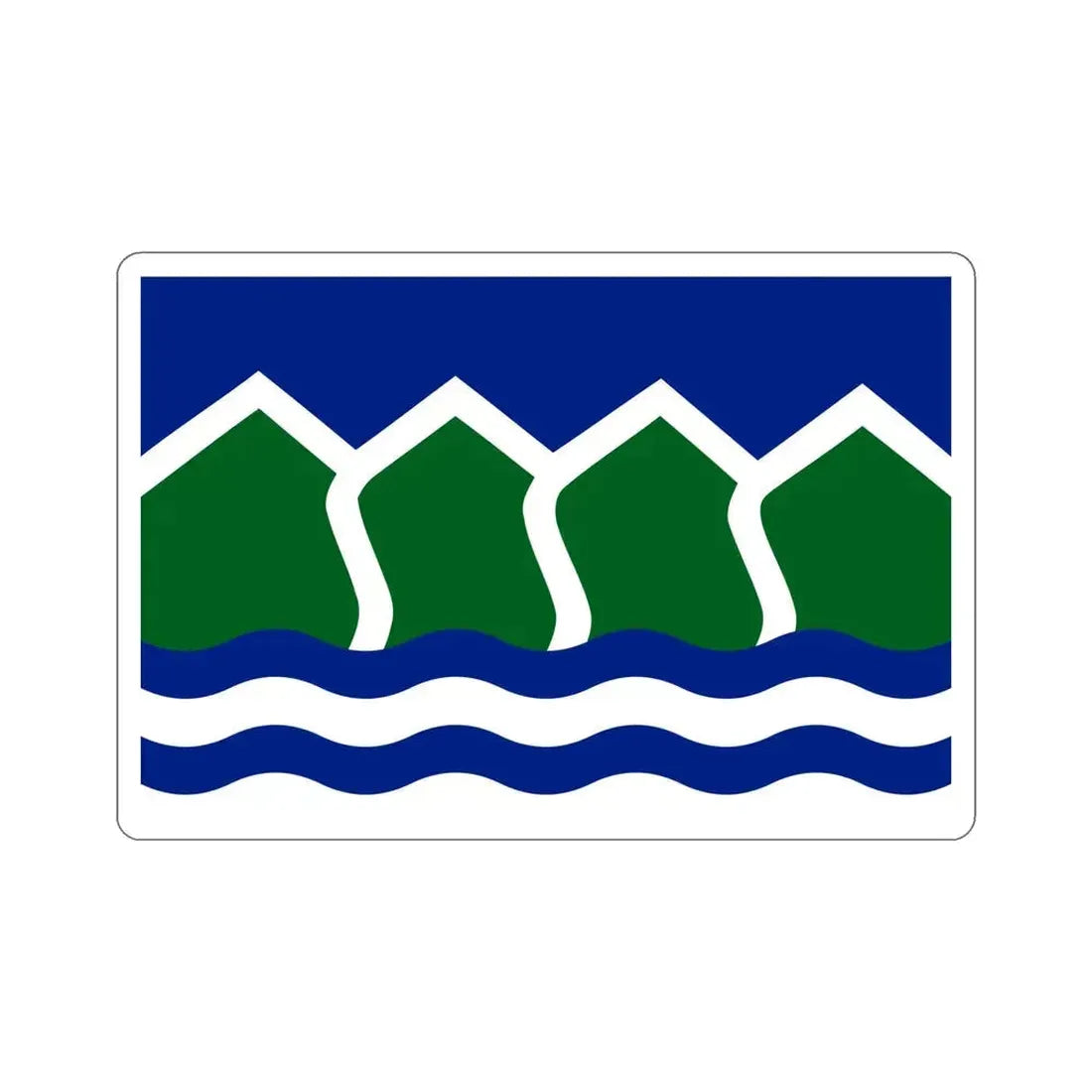 Flag of North Vancouver British Columbia district municipality Canada STICKER Vinyl Die-Cut Decal 6 Inch - The Sticker Space