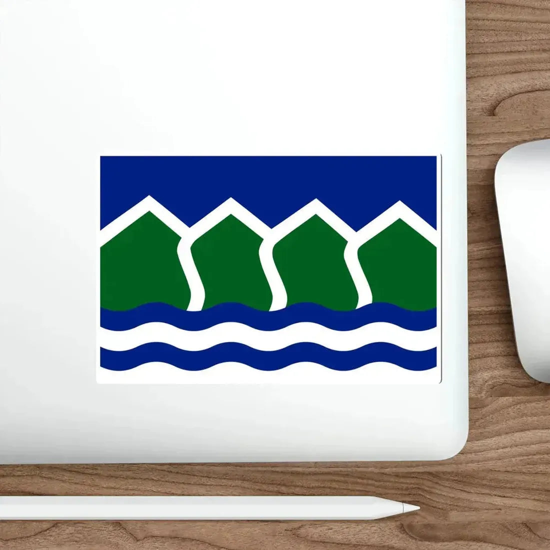 Flag of North Vancouver British Columbia district municipality Canada STICKER Vinyl Die-Cut Decal - The Sticker Space