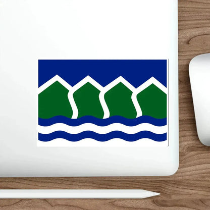 Flag of North Vancouver British Columbia district municipality Canada STICKER Vinyl Die-Cut Decal - The Sticker Space