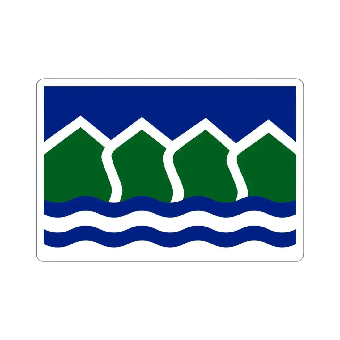 Flag of North Vancouver British Columbia district municipality Canada STICKER Vinyl Die-Cut Decal - The Sticker Space