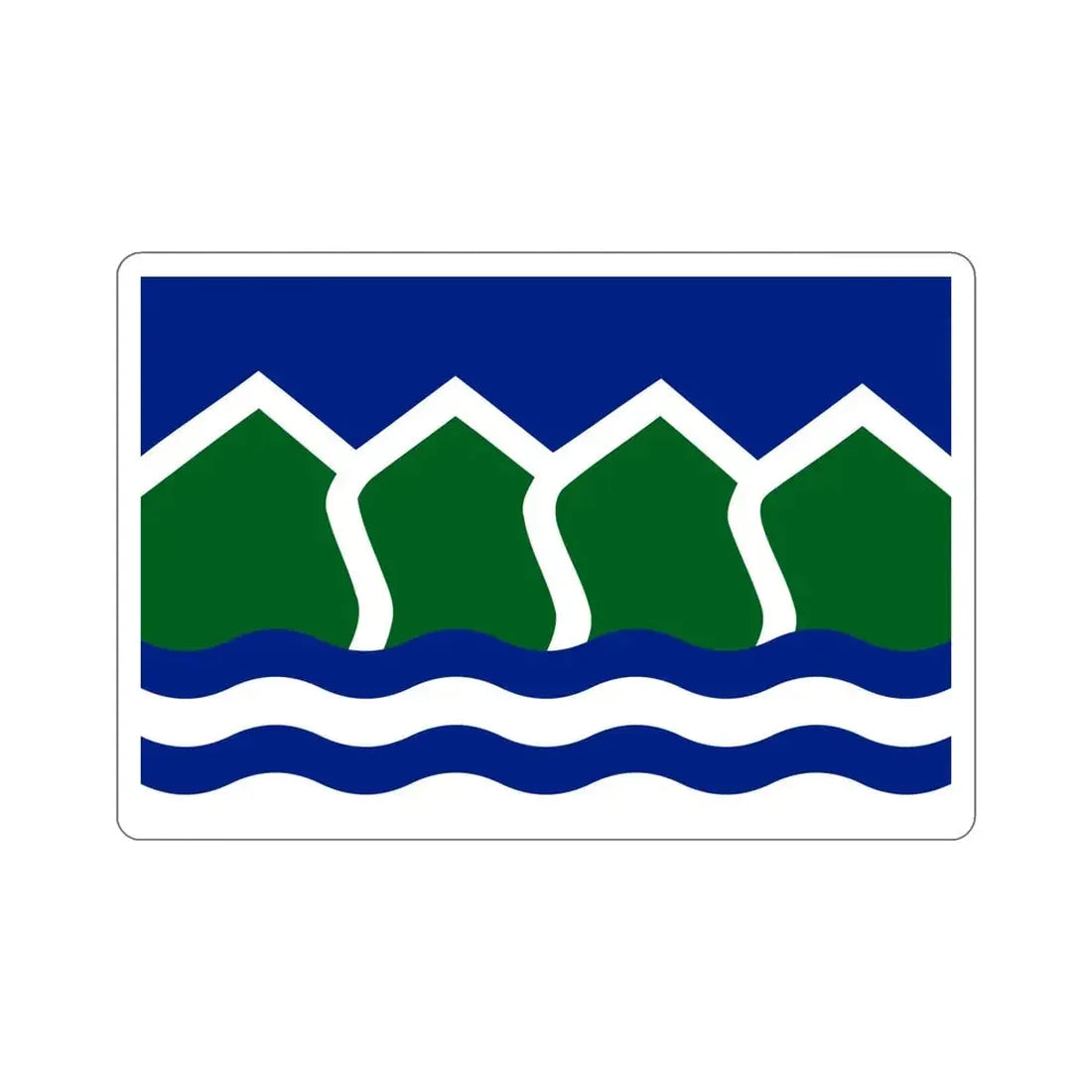 Flag of North Vancouver British Columbia district municipality Canada STICKER Vinyl Die-Cut Decal - The Sticker Space