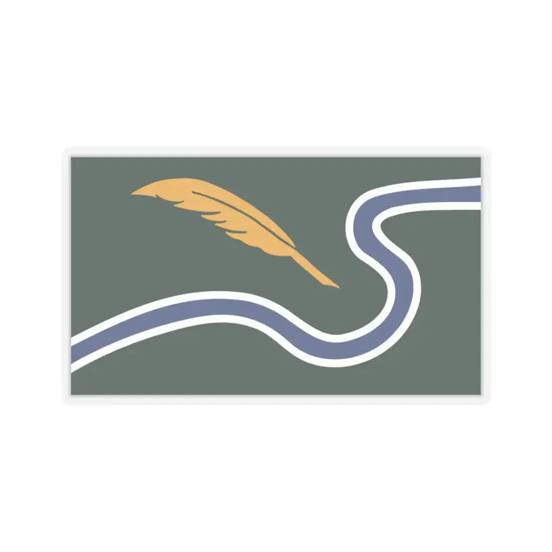 Flag of Northampton, Massachusetts - STICKER Vinyl Kiss-Cut Decal 3 Inch Transparent - The Sticker Space