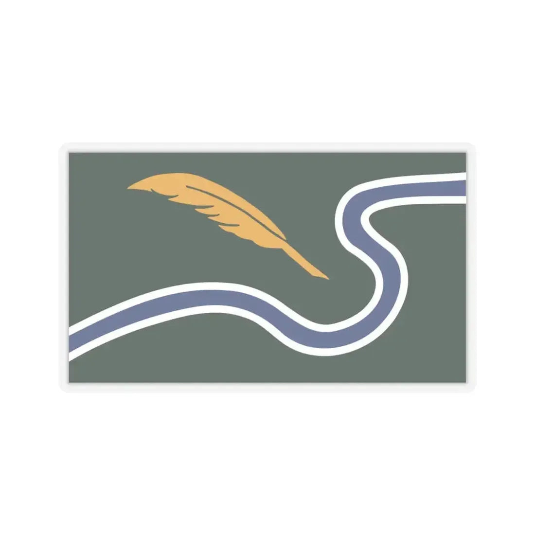 Flag of Northampton, Massachusetts - STICKER Vinyl Kiss-Cut Decal 4 Inch Transparent - The Sticker Space