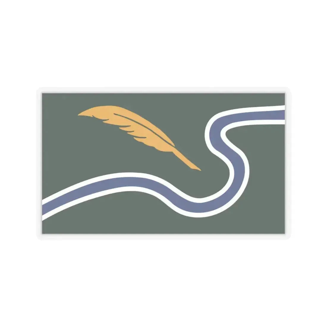 Flag of Northampton, Massachusetts - STICKER Vinyl Kiss-Cut Decal 6 Inch Transparent - The Sticker Space