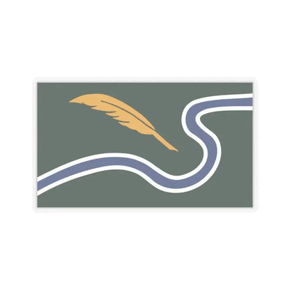 Flag of Northampton, Massachusetts - STICKER Vinyl Kiss-Cut Decal 6 Inch Transparent - The Sticker Space