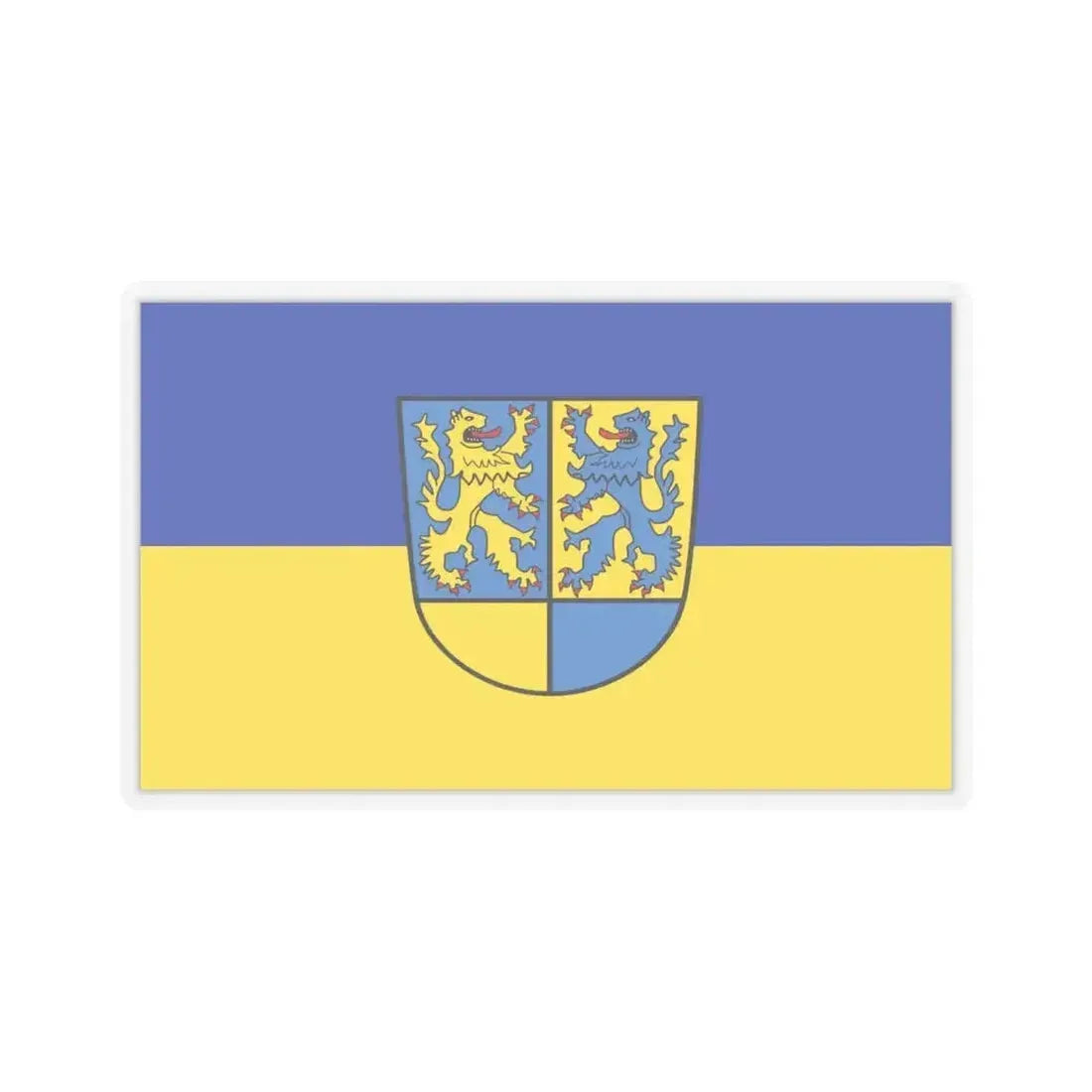 Flag of Northeim Germany - STICKER Vinyl Kiss-Cut Decal 6 Inch Transparent - The Sticker Space