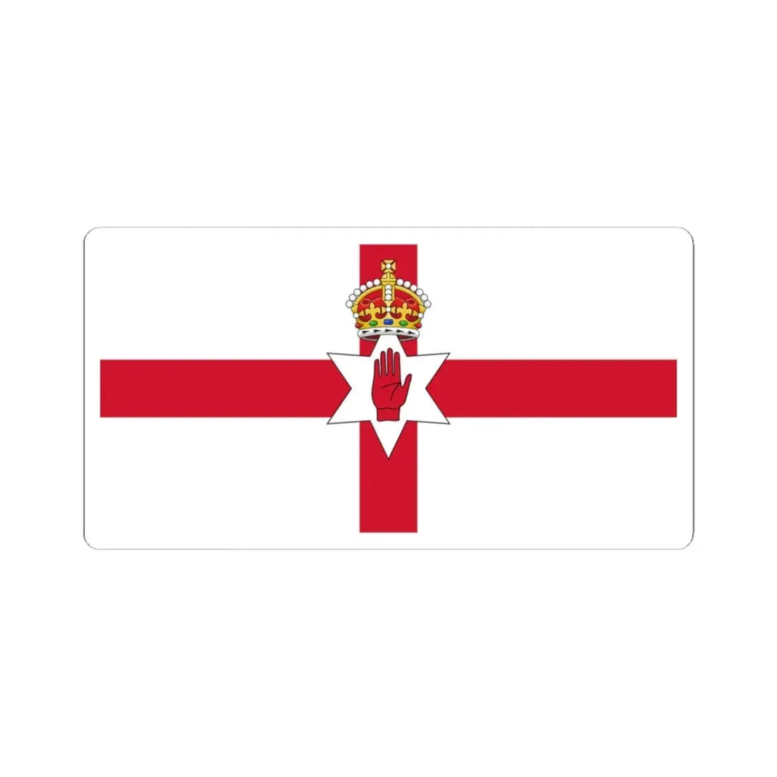 Flag of Northern Ireland 1924-1953 (Ireland) STICKER Vinyl Kiss-Cut Decal 3 Inch White - The Sticker Space