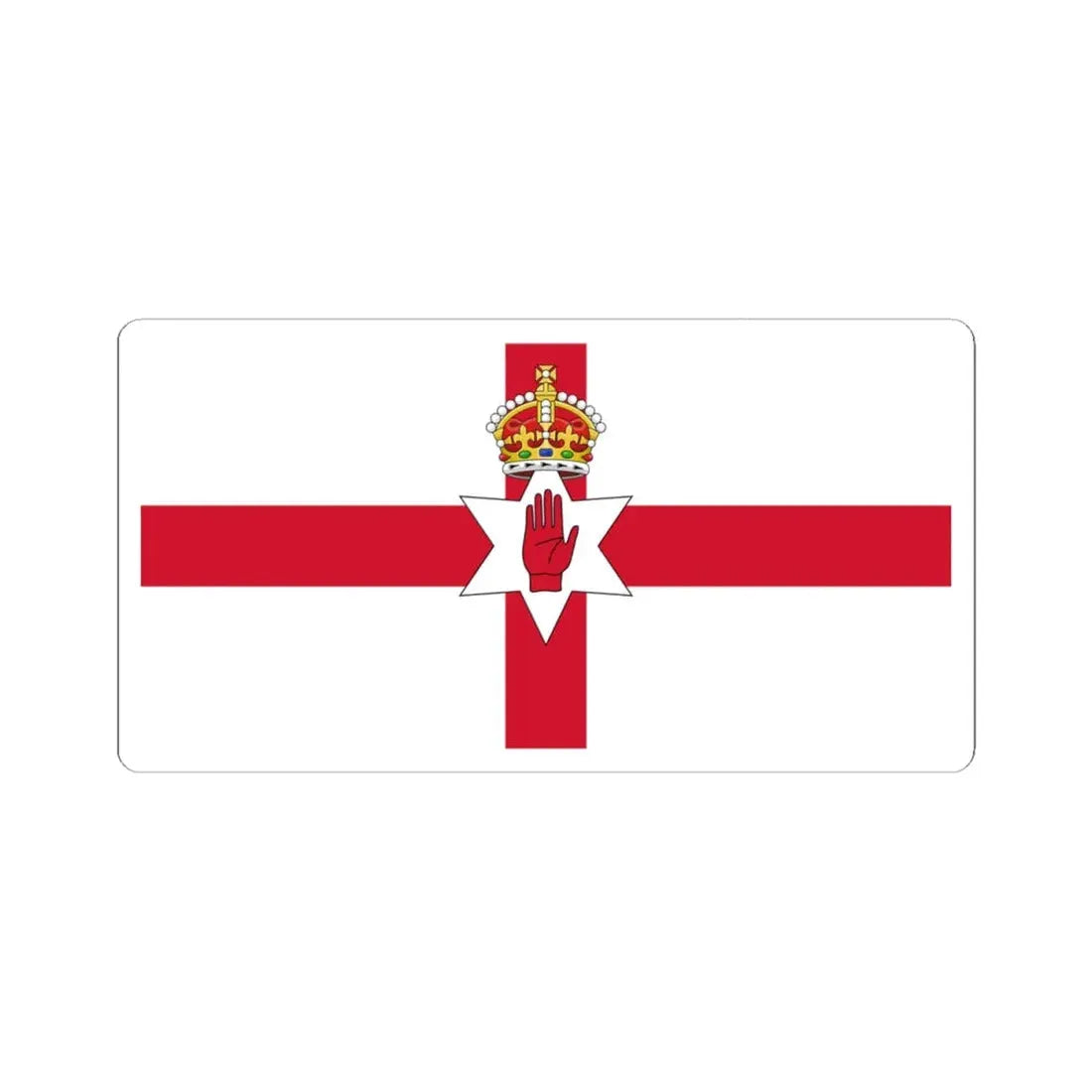 Flag of Northern Ireland 1924-1953 (Ireland) STICKER Vinyl Kiss-Cut Decal 4 Inch White - The Sticker Space