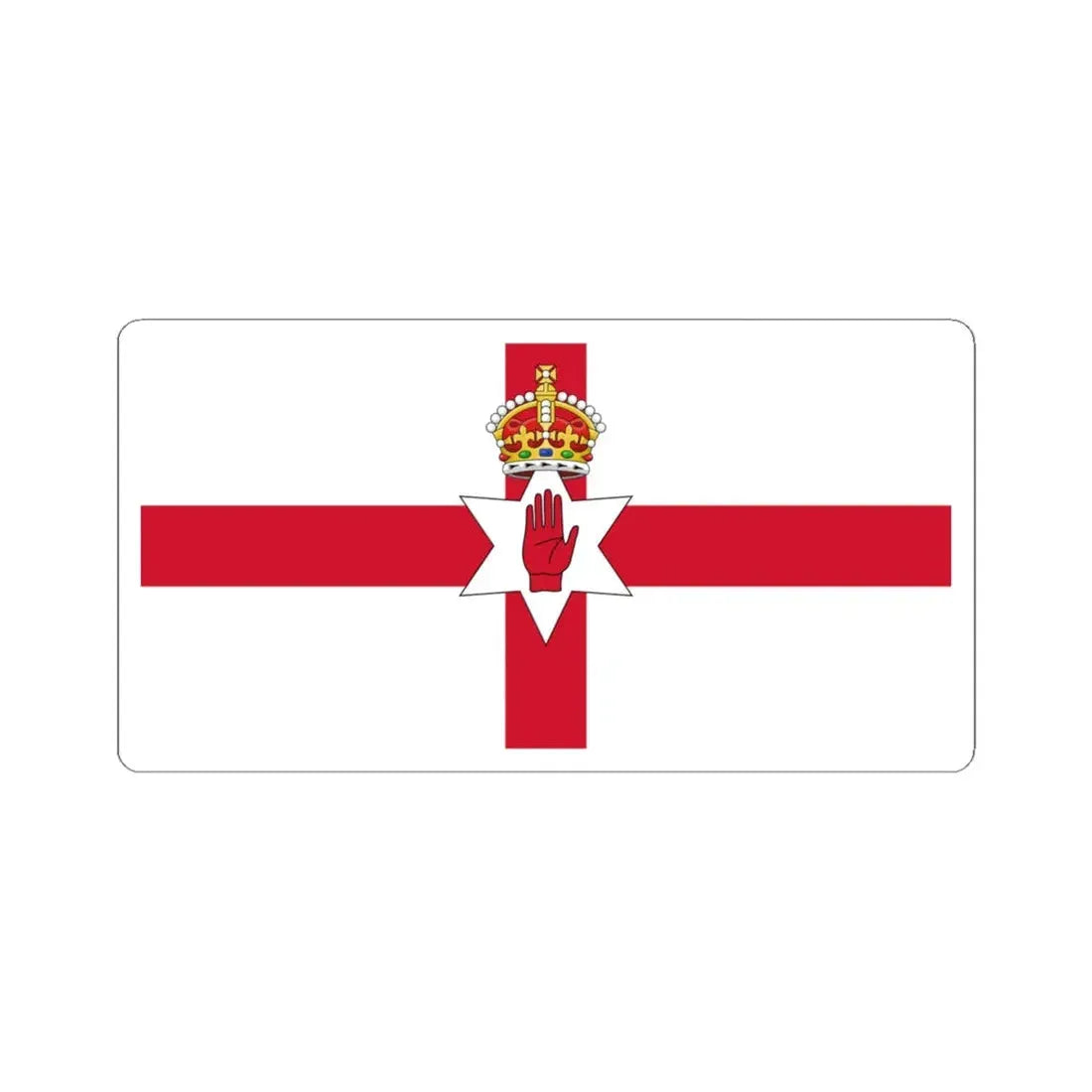 Flag of Northern Ireland 1924-1953 (Ireland) STICKER Vinyl Kiss-Cut Decal 6 Inch White - The Sticker Space