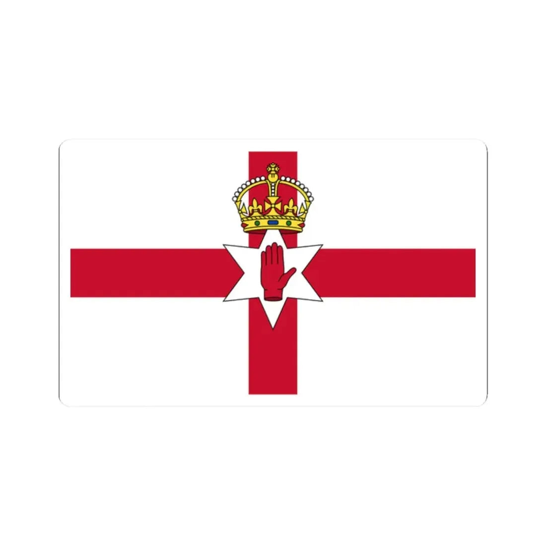Flag of Northern Ireland 1924-73 (Ireland) STICKER Vinyl Kiss-Cut Decal 2 Inch White - The Sticker Space