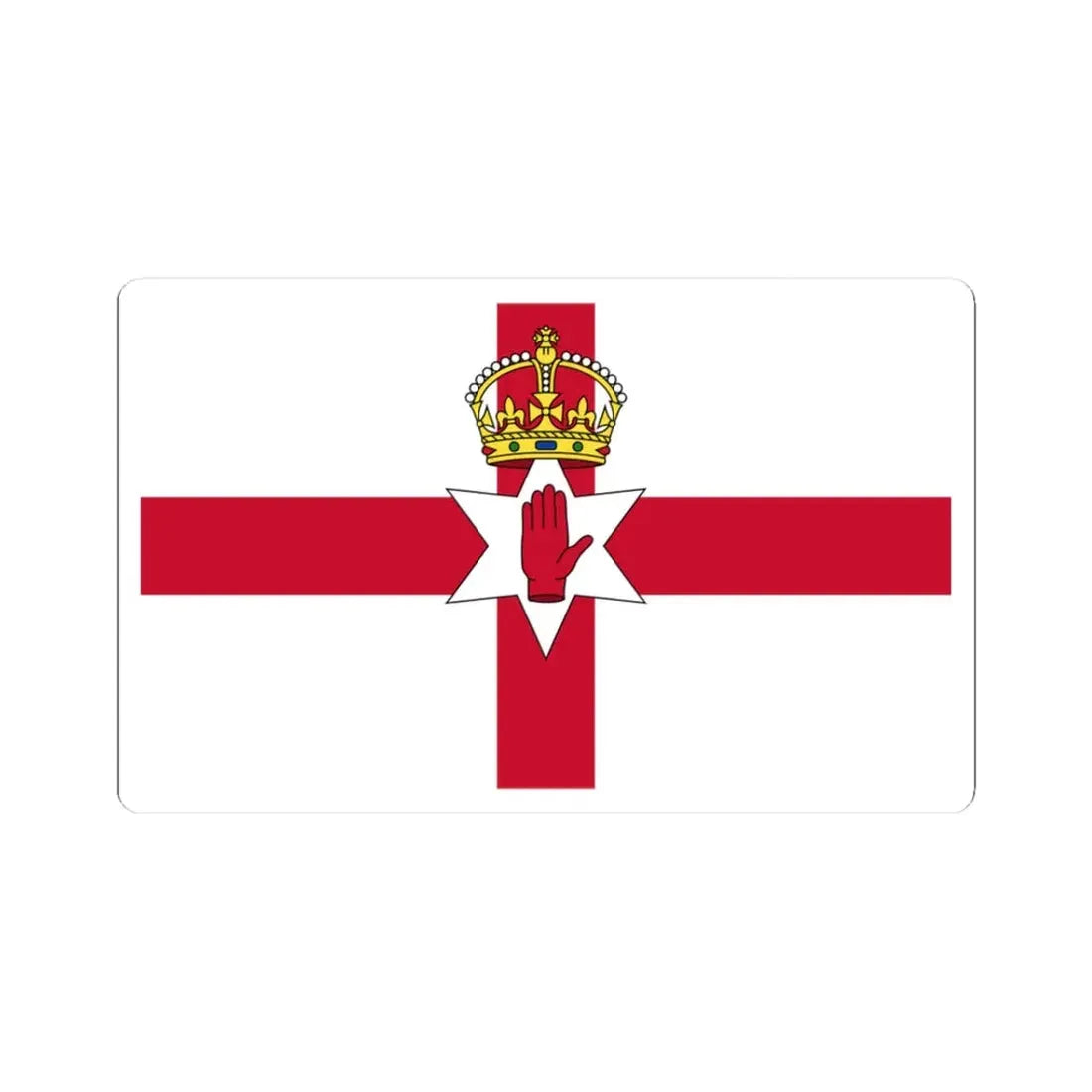 Flag of Northern Ireland 1924-73 (Ireland) STICKER Vinyl Kiss-Cut Decal 3 Inch White - The Sticker Space