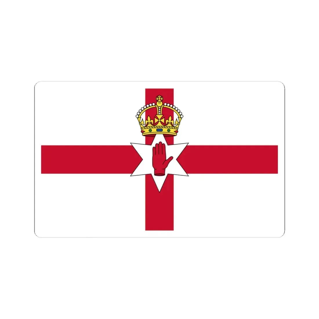 Flag of Northern Ireland 1924-73 (Ireland) STICKER Vinyl Kiss-Cut Decal 4 Inch White - The Sticker Space