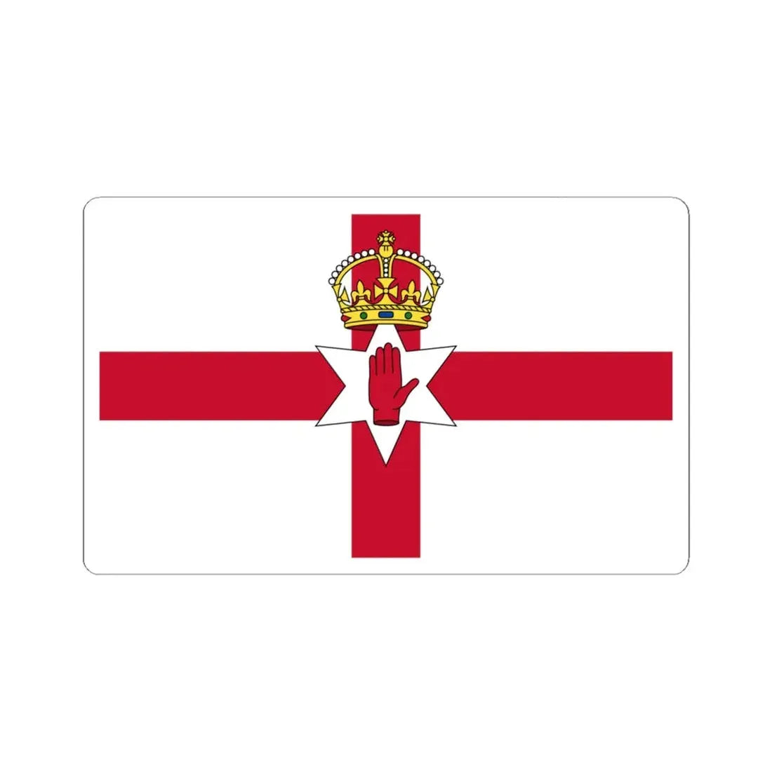 Flag of Northern Ireland 1924-73 (Ireland) STICKER Vinyl Kiss-Cut Decal 6 Inch White - The Sticker Space