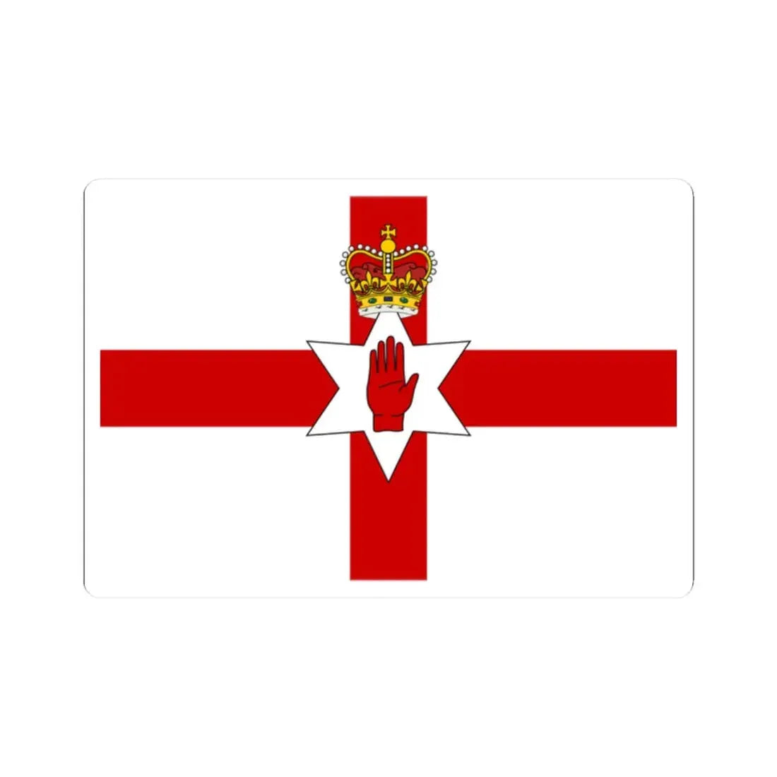 Flag of Northern Ireland 1953-1972 3-2 (Ireland) STICKER Vinyl Kiss-Cut Decal 2 Inch White - The Sticker Space