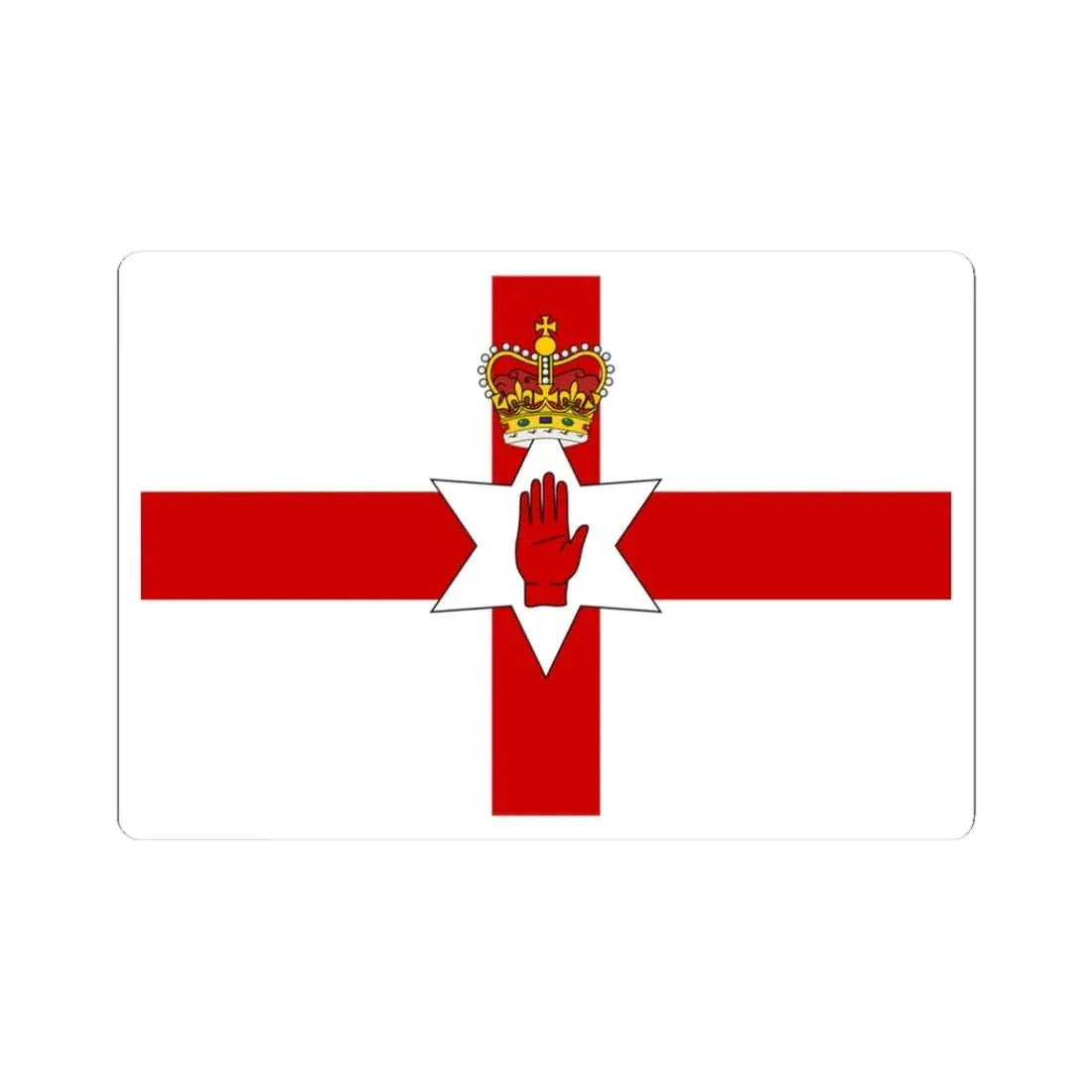 Flag of Northern Ireland 1953-1972 3-2 (Ireland) STICKER Vinyl Kiss-Cut Decal 3 Inch White - The Sticker Space