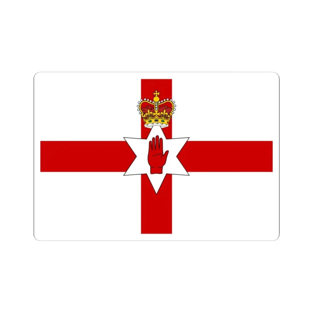 Flag of Northern Ireland 1953-1972 3-2 (Ireland) STICKER Vinyl Kiss-Cut Decal 6 Inch White - The Sticker Space