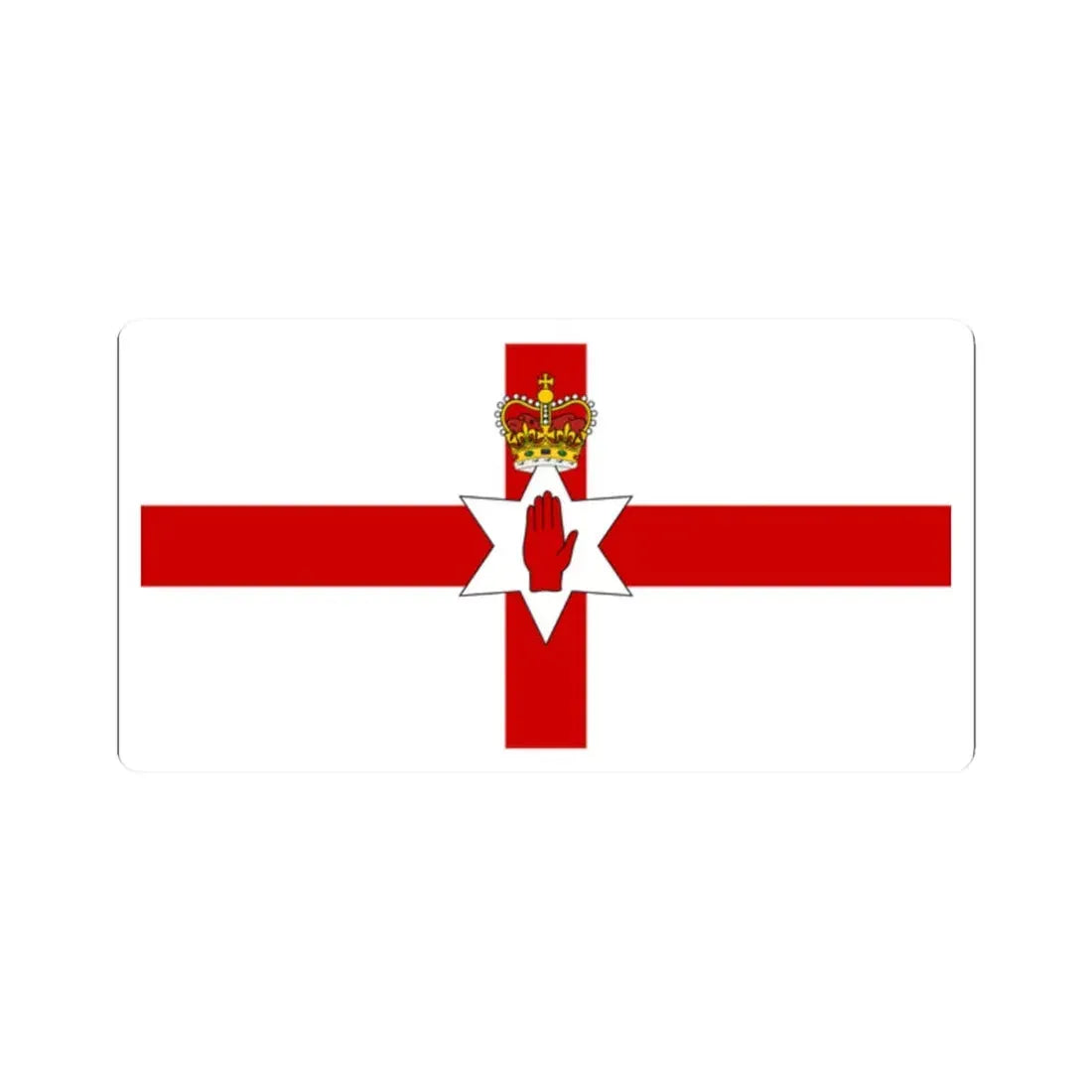Flag of Northern Ireland 1953-1972 (Ireland) STICKER Vinyl Kiss-Cut Decal 2 Inch White - The Sticker Space