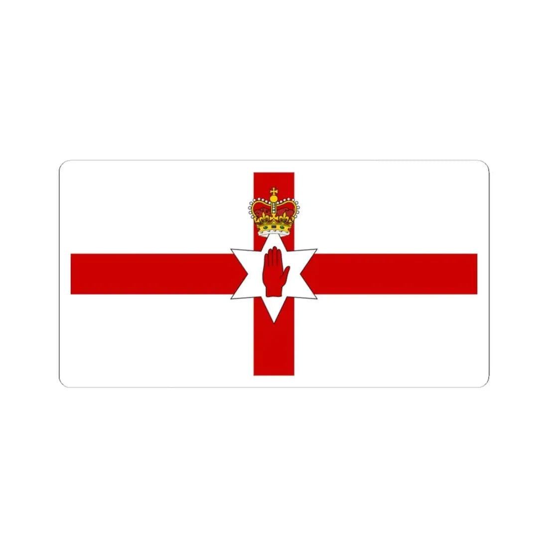 Flag of Northern Ireland 1953-1972 (Ireland) STICKER Vinyl Kiss-Cut Decal 3 Inch White - The Sticker Space