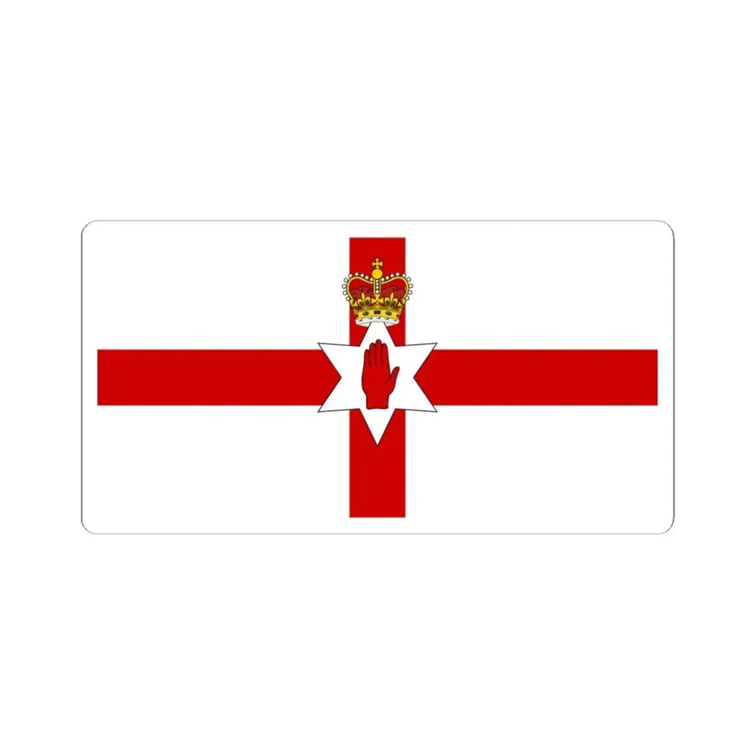 Flag of Northern Ireland 1953-1972 (Ireland) STICKER Vinyl Kiss-Cut Decal 4 Inch White - The Sticker Space