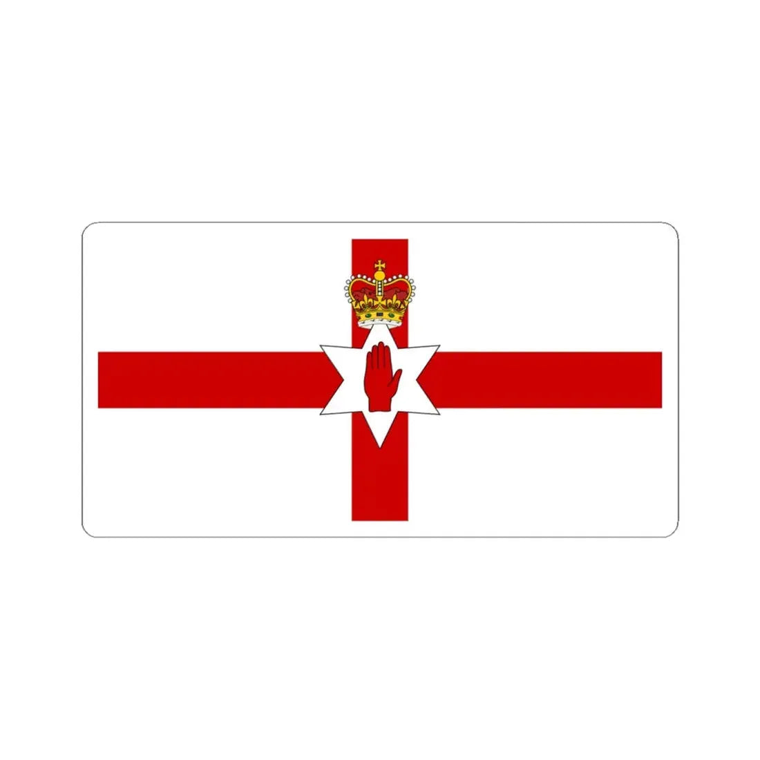 Flag of Northern Ireland 1953-1972 (Ireland) STICKER Vinyl Kiss-Cut Decal 6 Inch White - The Sticker Space
