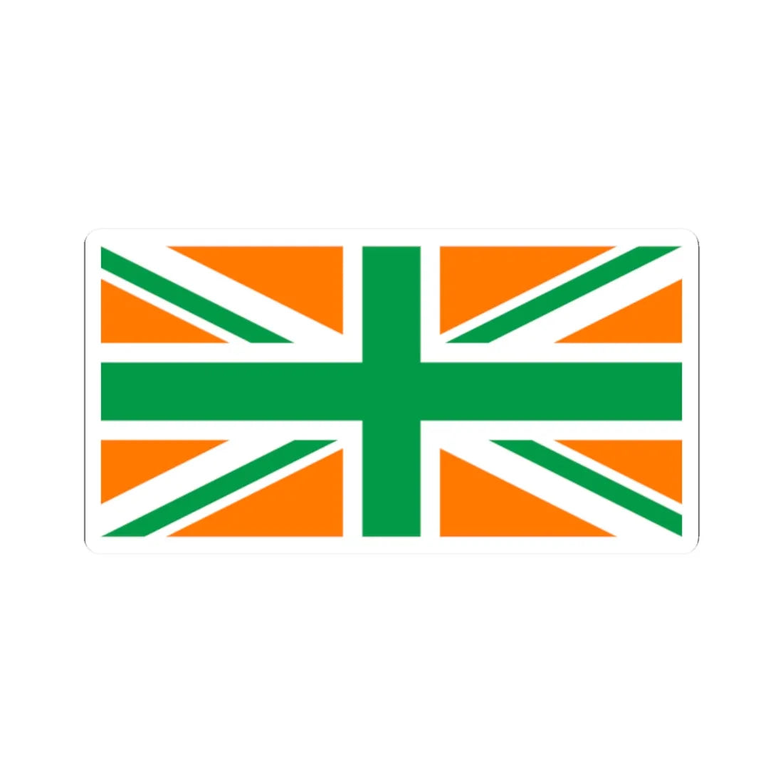 Flag of Northern Ireland3 (Ireland) STICKER Vinyl Kiss-Cut Decal 2 Inch White - The Sticker Space