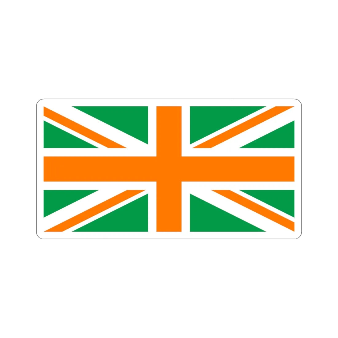 Flag of Northern Ireland4 (Ireland) STICKER Vinyl Kiss-Cut Decal 6 Inch White - The Sticker Space