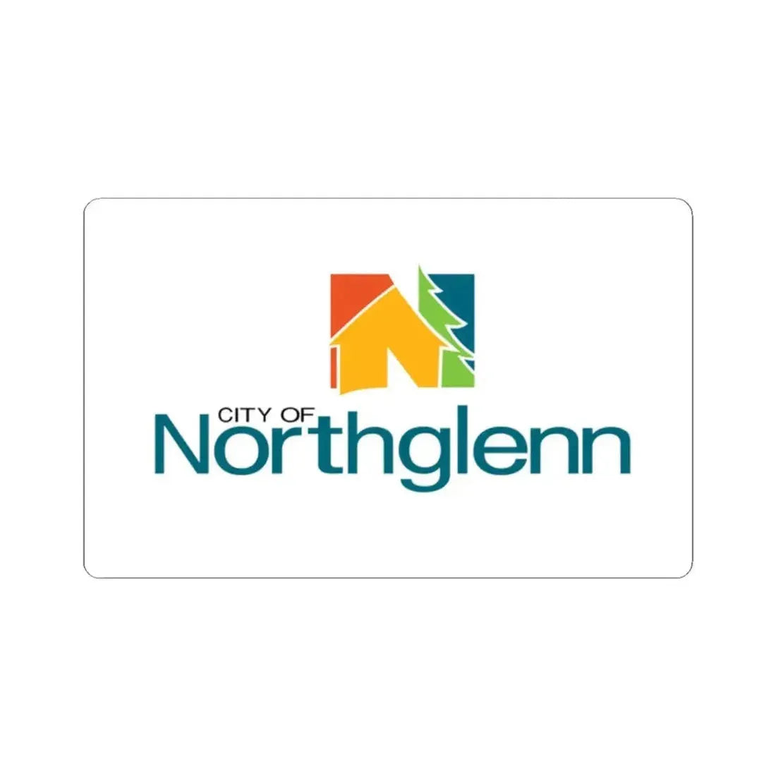 Flag of Northglenn Colorado (United States) STICKER Vinyl Kiss-Cut Decal 2 Inch White - The Sticker Space