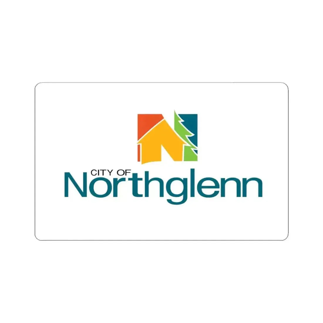 Flag of Northglenn Colorado (United States) STICKER Vinyl Kiss-Cut Decal 4 Inch White - The Sticker Space