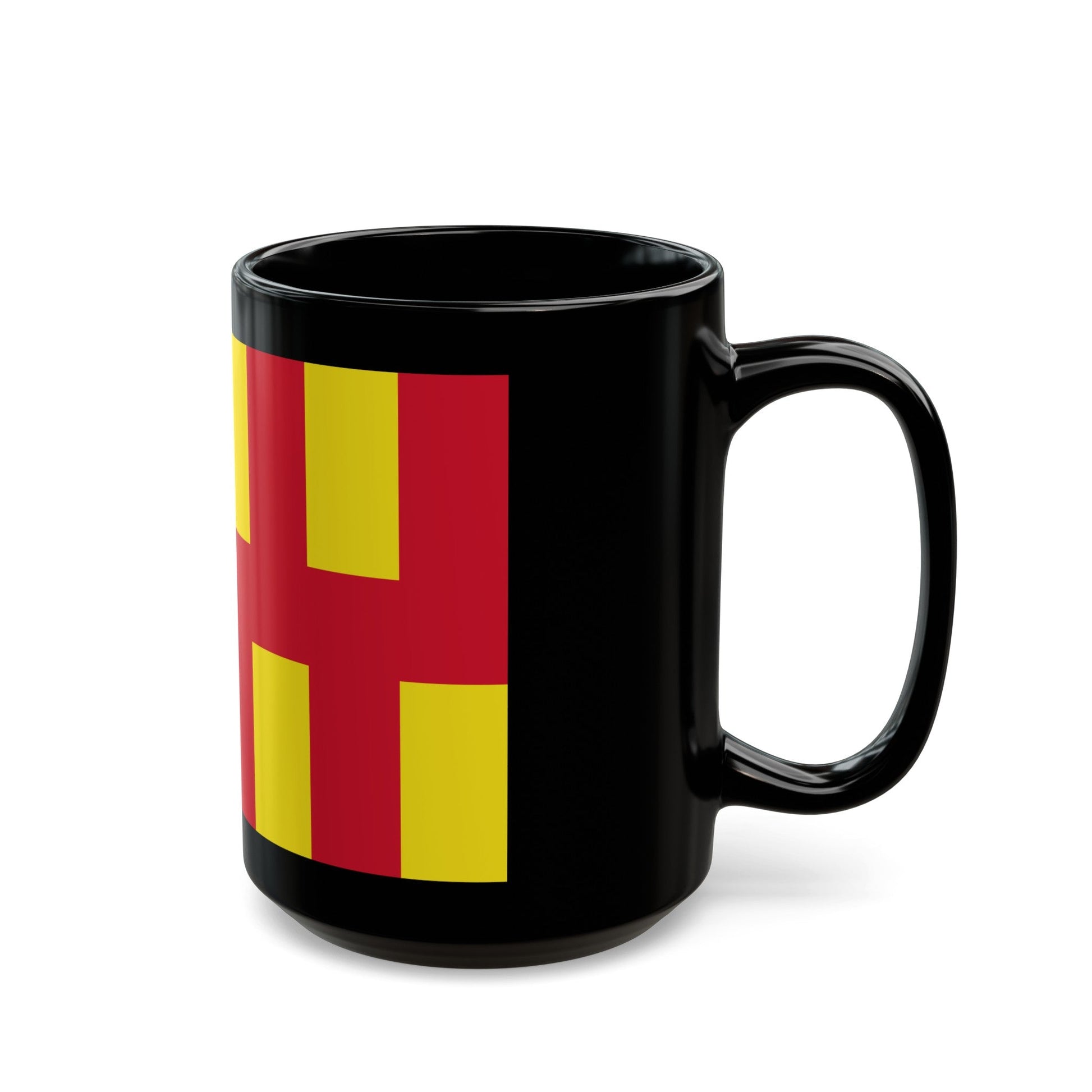 Flag of Northumberland UK - Black Coffee Mug-The Sticker Space