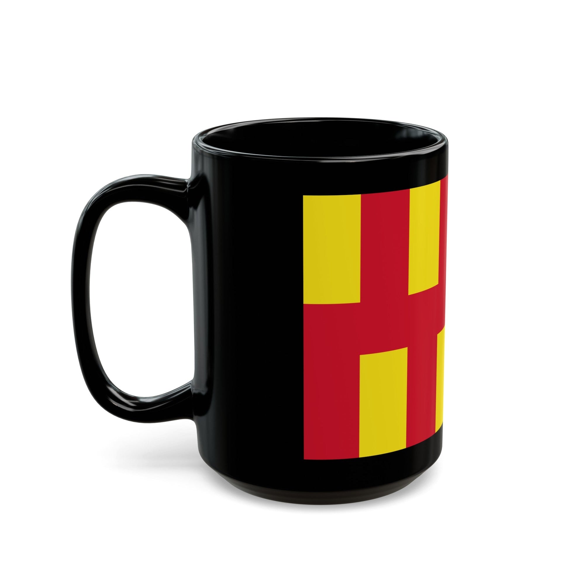 Flag of Northumberland UK - Black Coffee Mug-The Sticker Space