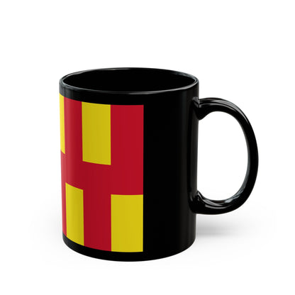 Flag of Northumberland UK - Black Coffee Mug-The Sticker Space