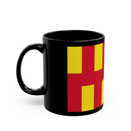 Flag of Northumberland UK - Black Coffee Mug-The Sticker Space