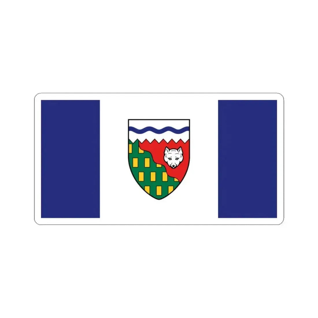 Flag of Northwest Territories Canada - STICKER Vinyl Kiss-Cut Decal 3 Inch White - The Sticker Space