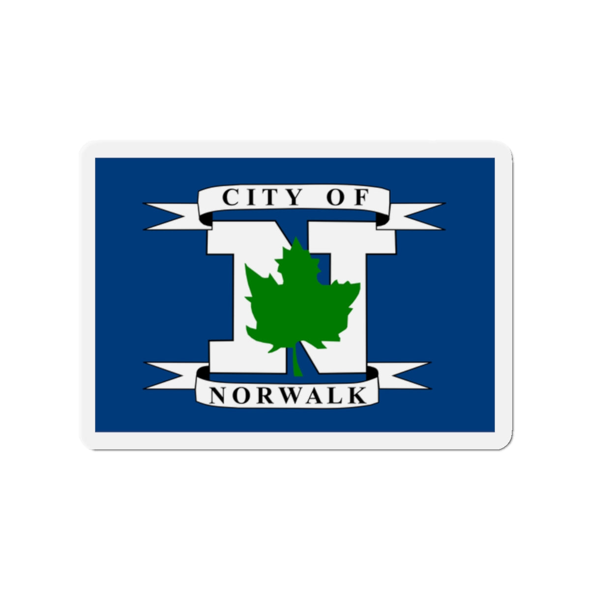 Flag of Norwalk Ohio - Die-Cut Magnet-2" x 2"-The Sticker Space