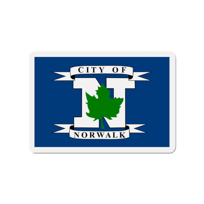 Flag of Norwalk Ohio - Die-Cut Magnet-3" x 3"-The Sticker Space