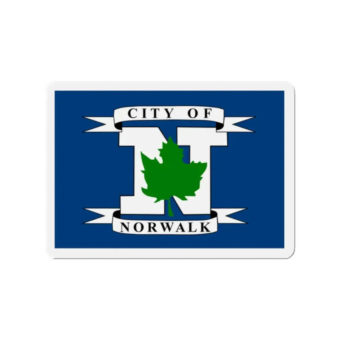 Flag of Norwalk Ohio - Refrigerator Magnet 2 Inch - The Sticker Space