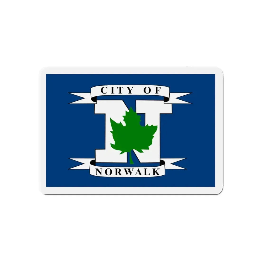 Flag of Norwalk Ohio - Refrigerator Magnet 4 Inch - The Sticker Space