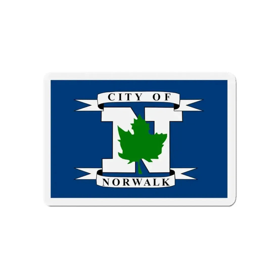 Flag of Norwalk Ohio - Refrigerator Magnet - The Sticker Space