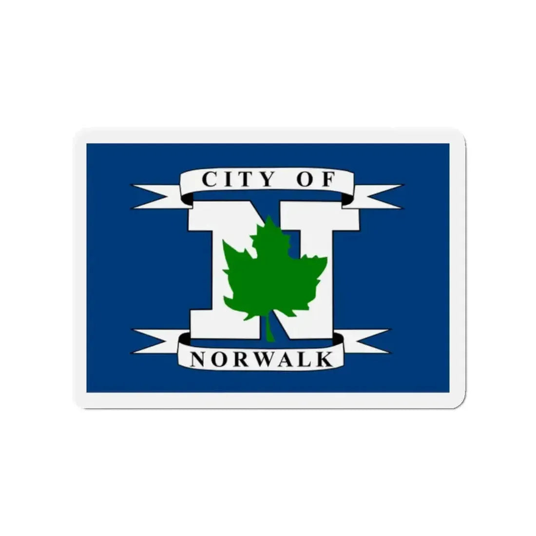 Flag of Norwalk Ohio - Refrigerator Magnet - The Sticker Space