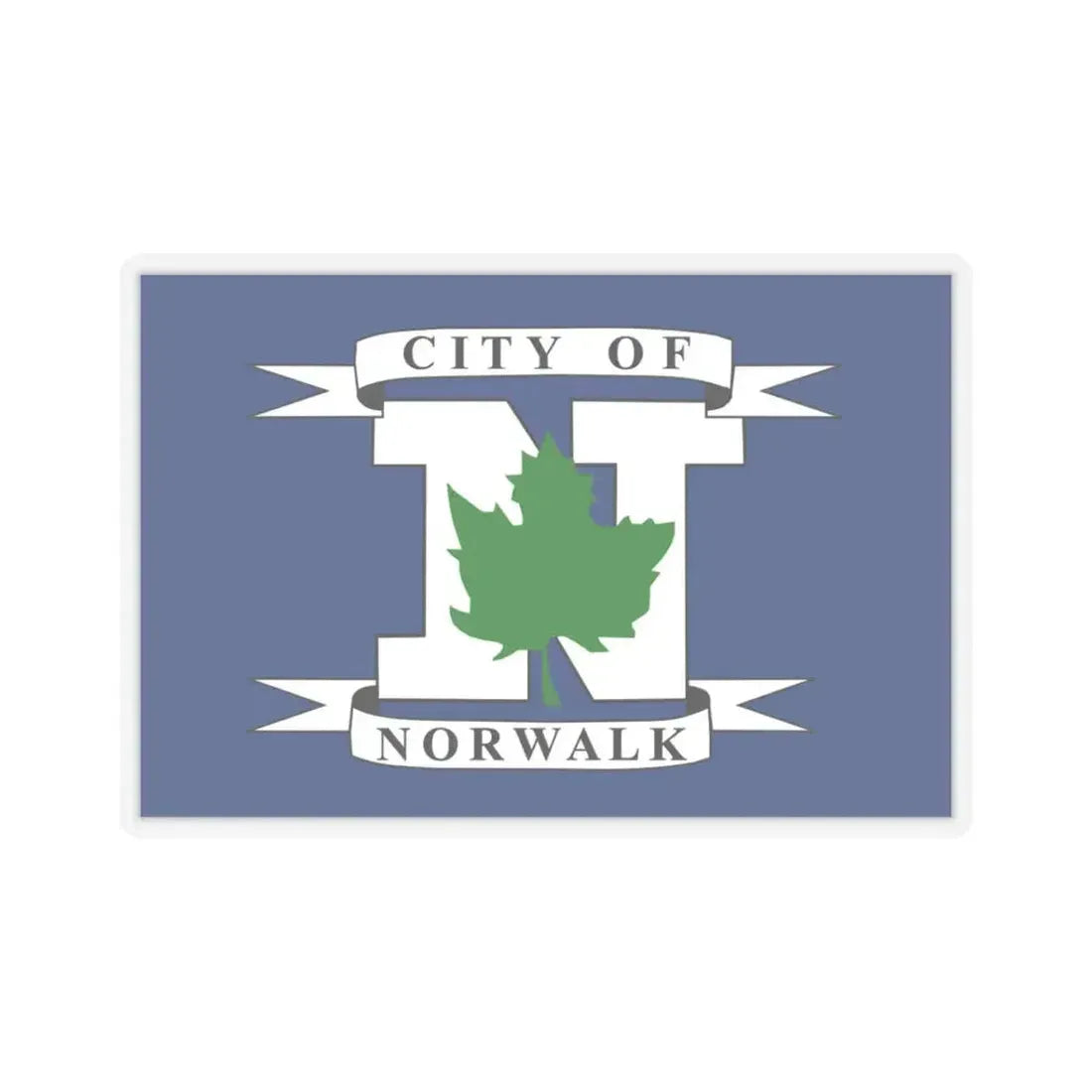 Flag of Norwalk, Ohio - STICKER Vinyl Kiss-Cut Decal 3 Inch Transparent - The Sticker Space