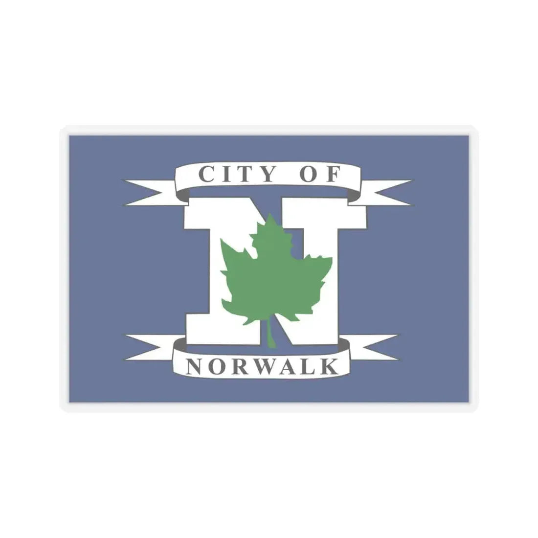 Flag of Norwalk, Ohio - STICKER Vinyl Kiss-Cut Decal 4 Inch Transparent - The Sticker Space