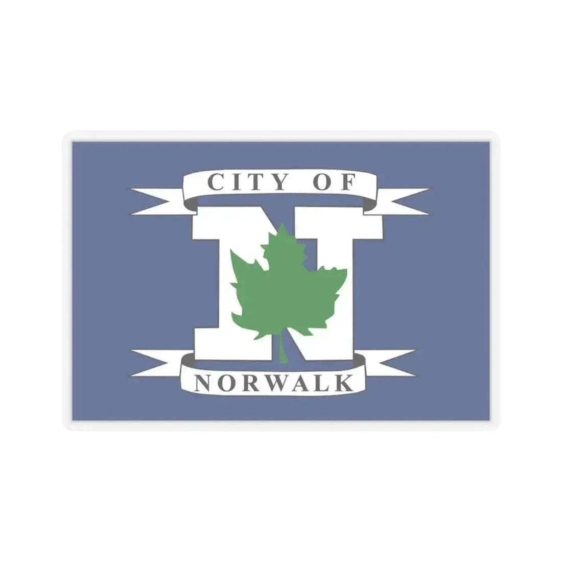 Flag of Norwalk, Ohio - STICKER Vinyl Kiss-Cut Decal 6 Inch Transparent - The Sticker Space