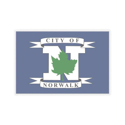 Flag of Norwalk, Ohio - STICKER Vinyl Kiss-Cut Decal 6 Inch Transparent - The Sticker Space