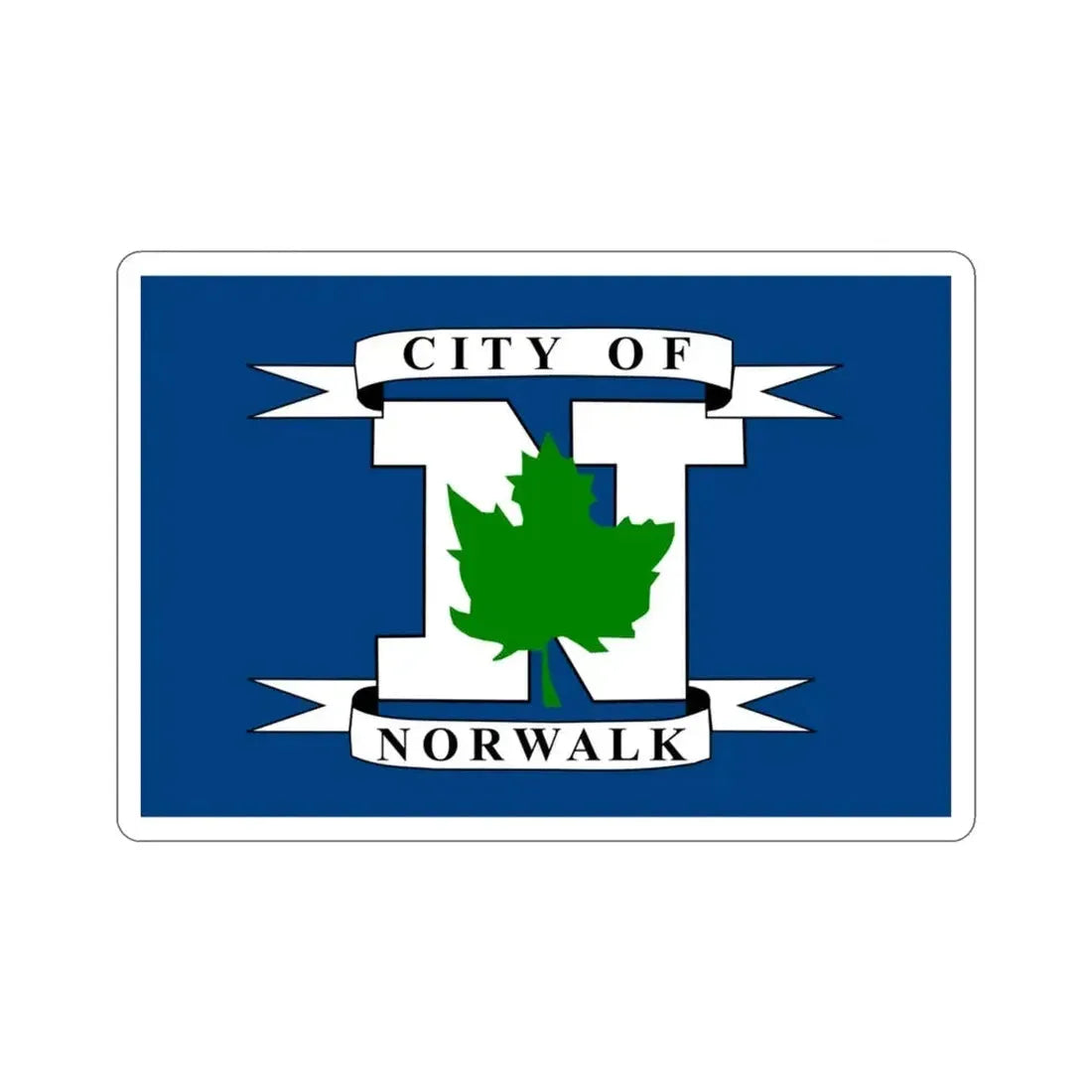 Flag of Norwalk Ohio USA STICKER Vinyl Die-Cut Decal - The Sticker Space